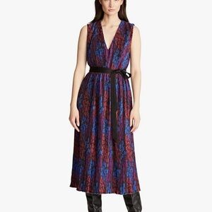 Halston Kieran dress in printed pleat size 10